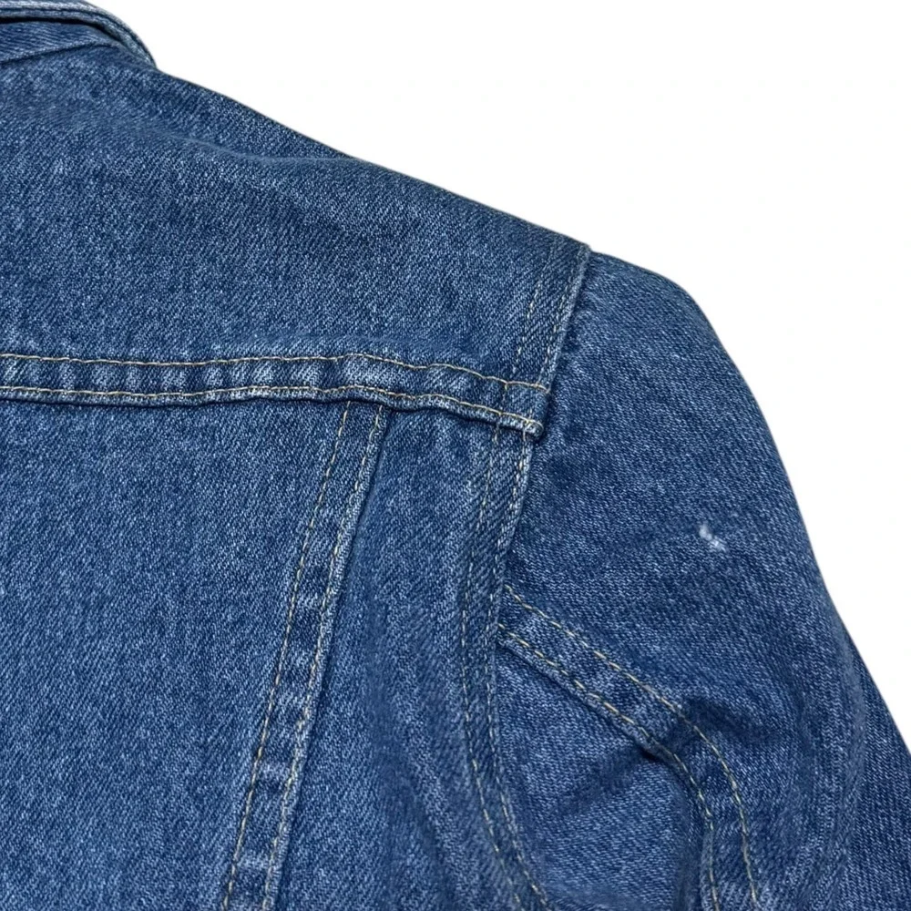 Vintage‎ 80s Ms. Lee Union Made Denim Jean Jacket Women's 11/12 Short Length